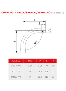 Curva-P--Eletroduto-90--2-Bolsas-1---PVC-Cinza-CTC20-WETZEL